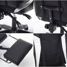 Load image into Gallery viewer, Ergonomic Massage LED Racing Chair , Reclining Swivel Heavy High Back Office PC Chair w/ Built-in Speaker-Black - Battery Mate
