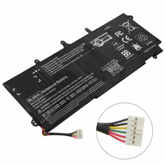 FAST Charging BL06XL Battery for HP EliteBook Folio 1040 G1, 1040 G2 722297-001 - Battery Mate