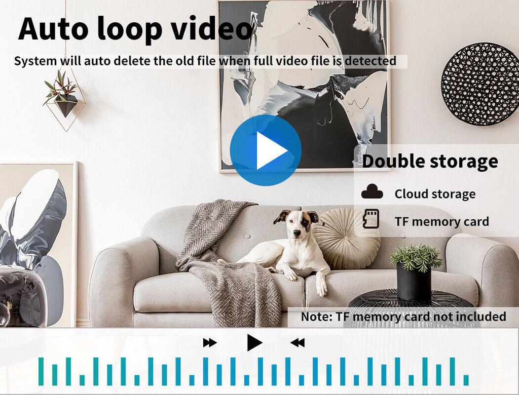 Security Camera CCTV Wifi 1080P Waterproof Outdoor Night Vision 2.4GHz - Battery Mate