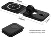 Foldable 3-in-1 Wireless Charger with Magnetic Charging Pad, Fast Charging Station, and Portable Stand - Battery Mate