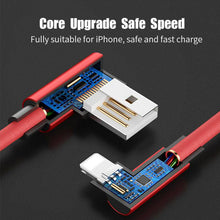 Load image into Gallery viewer, For iPhone 12 X 7 8 XS Braided 90 Degree Compact Cable USB Data Charger Cord - Battery Mate