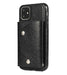 For iPhone 14 Pro Luxury Leather Wallet Shockproof Case Cover | Black - Battery Mate
