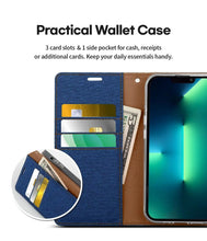 Load image into Gallery viewer, For iPhone 14 Pro Max Wallet Flip Denim Case Cover - Battery Mate