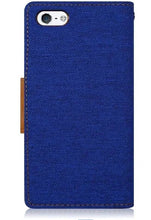 Load image into Gallery viewer, For iPhone 14 Wallet Flip Denim Case Cover - Battery Mate