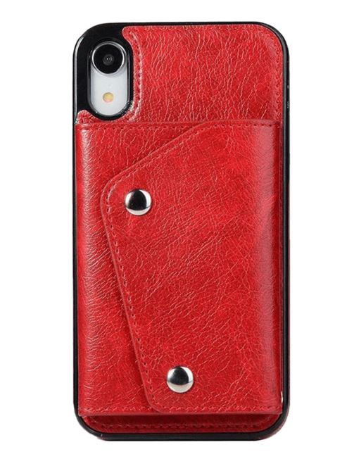 For iPhone XS Luxury Leather Wallet Shockproof Case Cover - Battery Mate