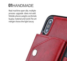 Load image into Gallery viewer, For iPhone XS Luxury Leather Wallet Shockproof Case Cover | Black - Battery Mate