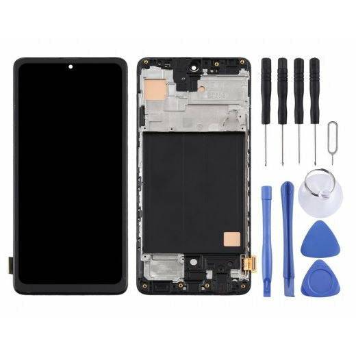 For Samsung Galaxy A51 (A515) LCD Screen + Digitizer Assembly with Frame (Black) - Battery Mate