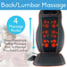 Full Body Back Seat Massager Cushion Shiatsu Chair Massage Pad Car Office Home - Battery Mate