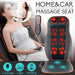 Full Body Back Seat Massager Cushion Shiatsu Chair Massage Pad Car Office Home - Battery Mate