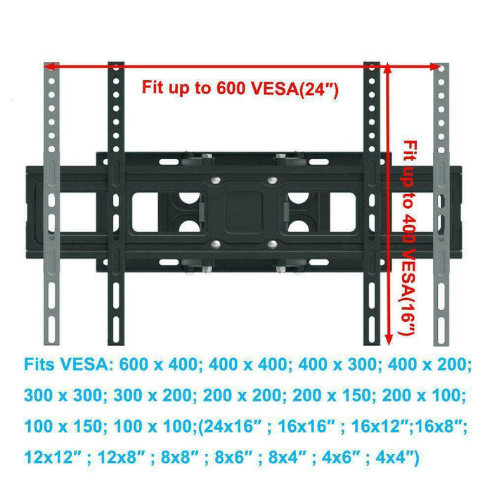 Full Motion TV Wall Mount Bracket 32 36 37 40 42 47 50 52 55 60 65 70 inch - Battery Mate