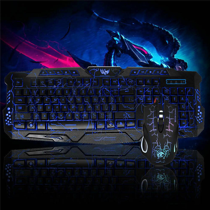 Gaming Keyboard and Mouse Combo Set USB Ergonomic for PC Laptop PS4 Xbox - Battery Mate