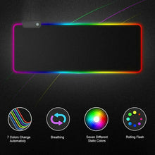 Load image into Gallery viewer, Gaming Mouse Pad Large RGB Extended Mousepad Keyboard Desk Anti-slip Mat LED - Battery Mate