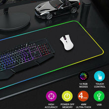 Load image into Gallery viewer, Gaming Mouse Pad Large RGB Extended Mousepad Keyboard Desk Anti-slip Mat LED - Battery Mate