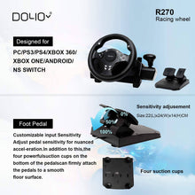 Load image into Gallery viewer, Gaming Racing Steering Wheel | 270 Degree Driving Force Sim with Responsive Gear and Pedals - Battery Mate
