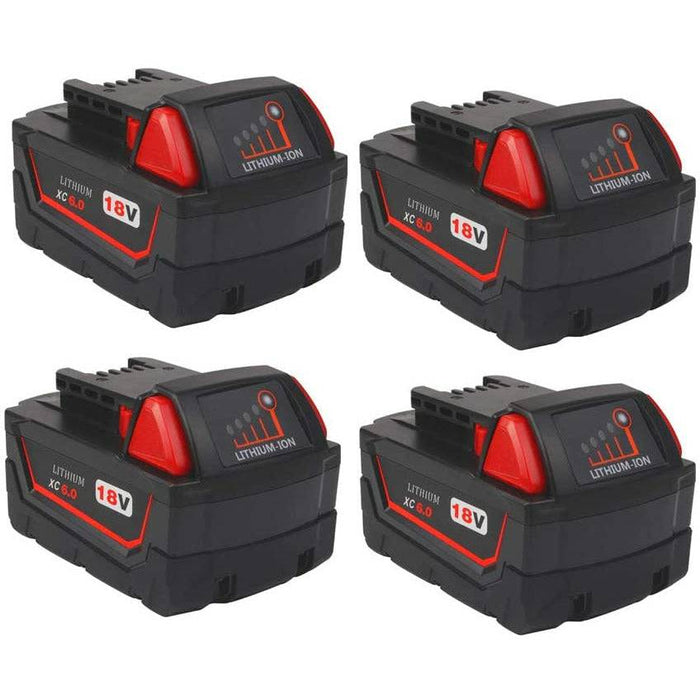 Generic Batteries for Milwaukee 18V 6.0Ah Battery Replacement | M18 Compatible Li-ion Battery | 4 Pack - Battery Mate