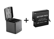 Load image into Gallery viewer, GoPro HERO 7 6 5 Black Battery Replacement + Multi-function Tripple Battery Dock Storage Charging Box 3in1 - Battery Mate