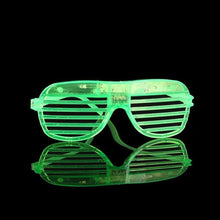 Load image into Gallery viewer, Green LED Glasses Light Up Shutter Shades Sunglasses Glow In The Dark Neon Party Toys - Battery Mate