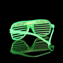 Load image into Gallery viewer, Green LED Glasses Light Up Shutter Shades Sunglasses Glow In The Dark Neon Party Toys - Battery Mate