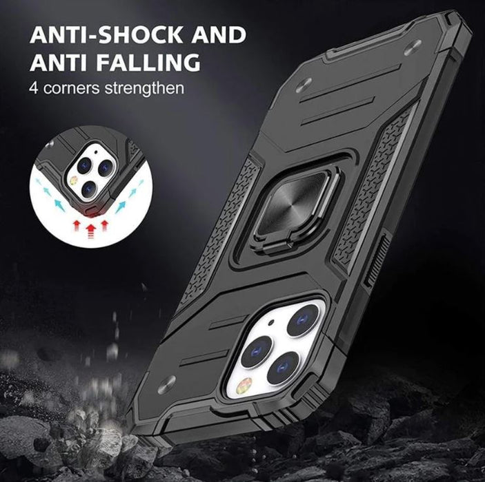Green Shockproof Ring Case Stand Cover for iPhone 13Pro - Battery Mate