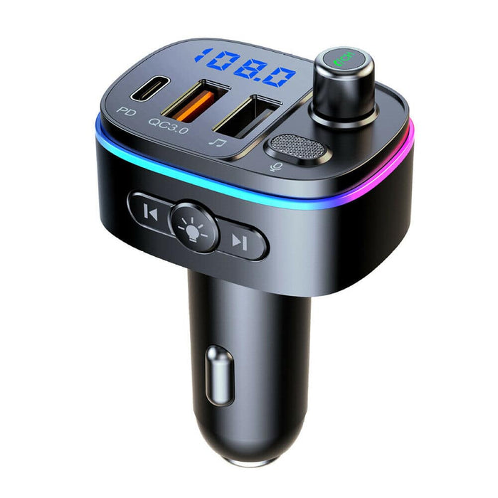 Handsfree FM Transmitter Wireless Bluetooth Car MP3 Adapter DUAL Fast Charger - Battery Mate