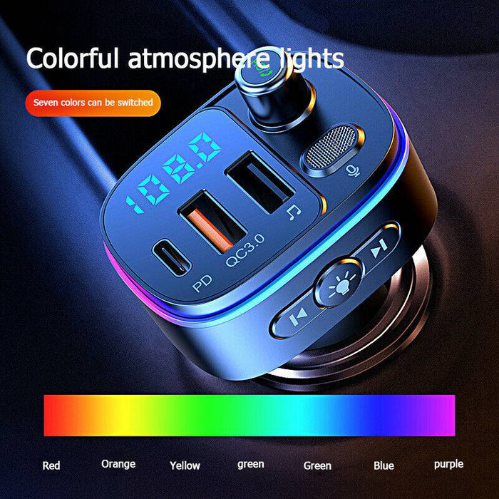 Handsfree FM Transmitter Wireless Bluetooth Car MP3 Adapter DUAL Fast Charger - Battery Mate