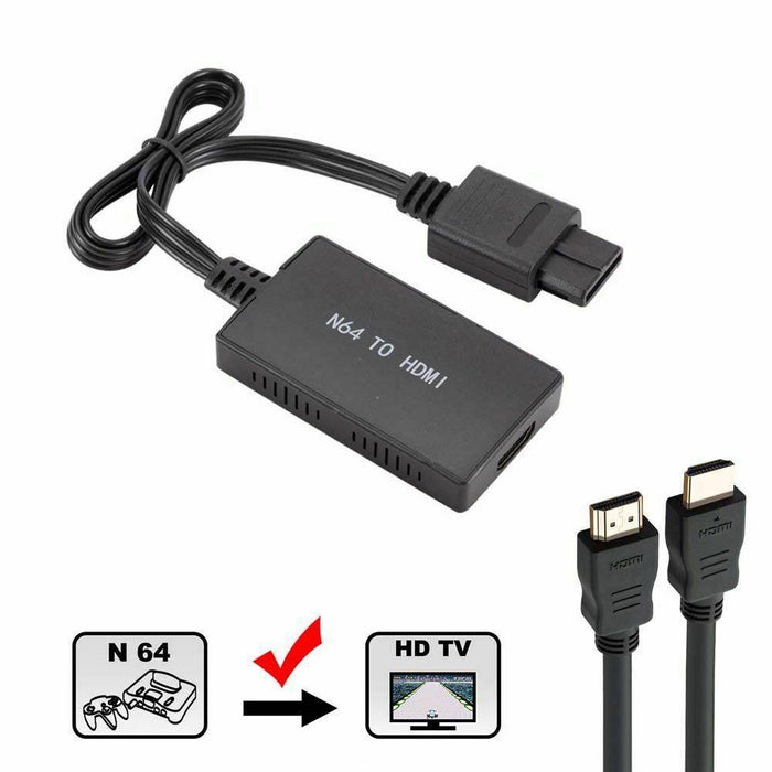 HDMI Cable Adapter Converter Composite AV to HDMI for Nintendo NGC N64 SNES SFC - Battery Mate