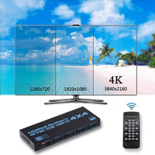 Load image into Gallery viewer, HDMI Matrix Switch 4x4 4K HDMI Matrix Switcher Splitter 4 In 4 Out Box Extractor - Battery Mate