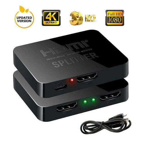 HDMI Splitter 1 in 2 Foxtel 4k 1080p Full HD TV DVD PC Video Duplicator - Battery Mate