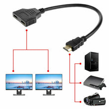 Load image into Gallery viewer, HDMI Splitter Adapter Converter 1 In 2 Out Multi Display Duplicator Amplifier Full HD 1080p - Battery Mate