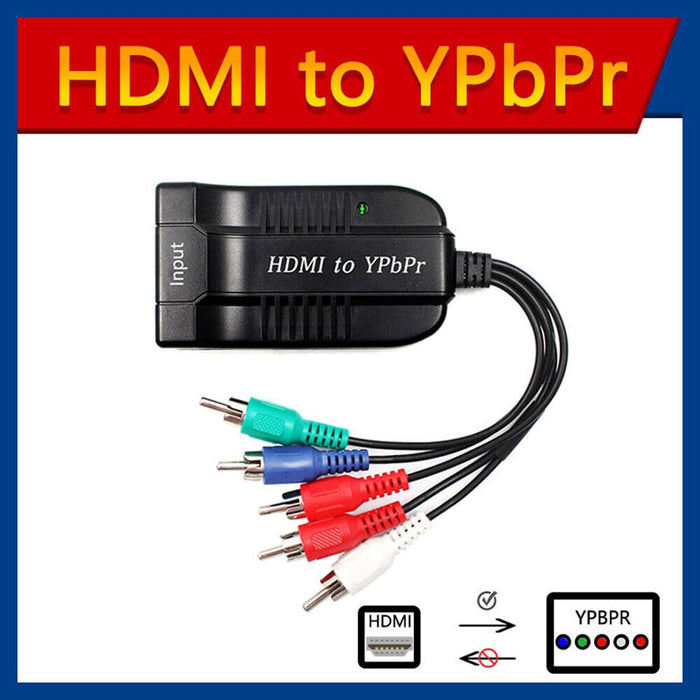 HDMI to 1080P Component Video YPbPr 5RCA RGB Converter Adapter R/L Audio Output - Battery Mate