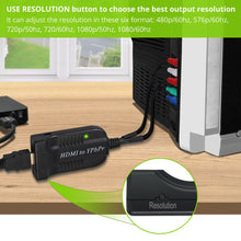 Load image into Gallery viewer, HDMI to 1080P Component Video YPbPr 5RCA RGB Converter Adapter R/L Audio Output - Battery Mate