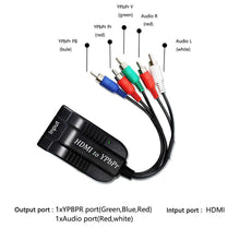 Load image into Gallery viewer, HDMI to 1080P Component Video YPbPr 5RCA RGB Converter Adapter R/L Audio Output - Battery Mate