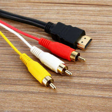 Load image into Gallery viewer, HDMI to 3 RCA Video Audio Adaptor AV Cable Male Adapter TV DVD Player Converter - Battery Mate