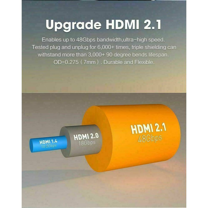 HDMI v2.1 Cable 8K 120Hz UHD With HDR 3M - Battery Mate