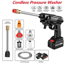 Load image into Gallery viewer, High Pressure Wireless Cordless Car Washer Gun W/ Hose &amp; 88V Battery Spray Cleaner - Battery Mate