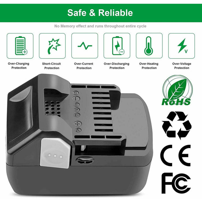 Hitachi & HiKOKI BSL1860 18V 5.0Ah Lithium-Ion Slide on Battery BSL1815 BSL1840 - Battery Mate