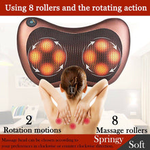 Load image into Gallery viewer, Home Car Shiatsu Massage Pillow Massager Cushion Neck Back Shoulder Body Relief - Battery Mate
