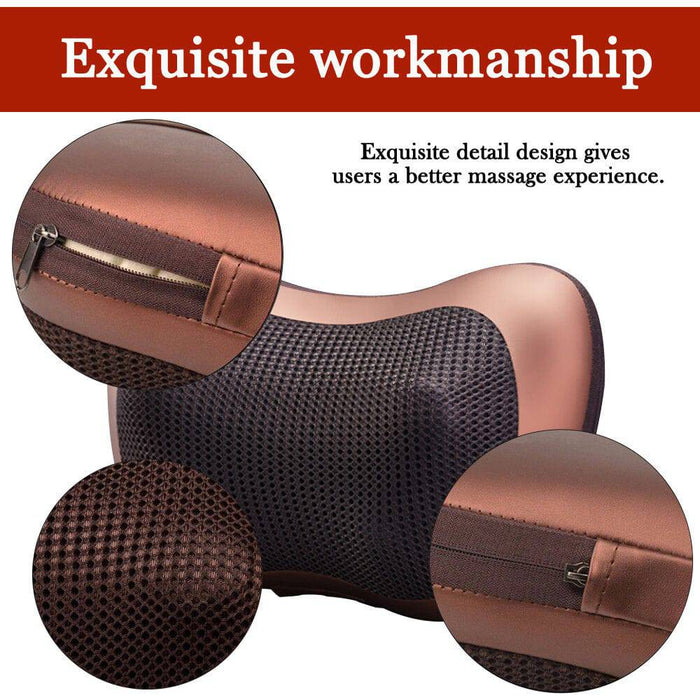 Home Car Shiatsu Massage Pillow Massager Cushion Neck Back Shoulder Body Relief - Battery Mate