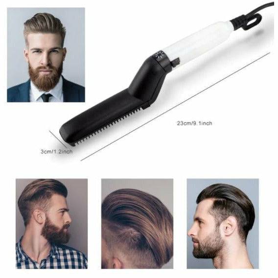 Ionic Beard Straightening Comb Styling Beard Straightening Brush for Men Portable Heating Beard Straightener - Battery Mate