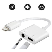 Load image into Gallery viewer, iPhone to 3.5mm Splitter 2in1 Adapter to AUX Headphone and Charger - Battery Mate