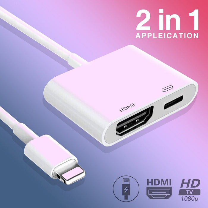 iPhone to HDMI Adapter for Apple iPhone SE2 7 8 Xs 11 12 13 14 - Battery Mate