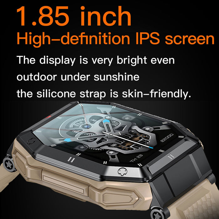 K55 Smart Watch Multifunctional Fitness Tracking Fashion BT Calling Heart Rate Black - Battery Mate