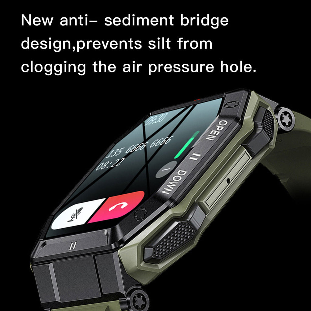 K55 Smart Watch Multifunctional Fitness Tracking Fashion BT Calling Heart Rate Black - Battery Mate