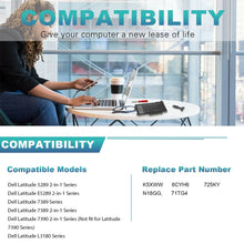 Load image into Gallery viewer, K5XWW Battery for Dell Latitude 7389 7390 12 5289 2-in-1 L3180 451-BBZC 71TG4 - Battery Mate