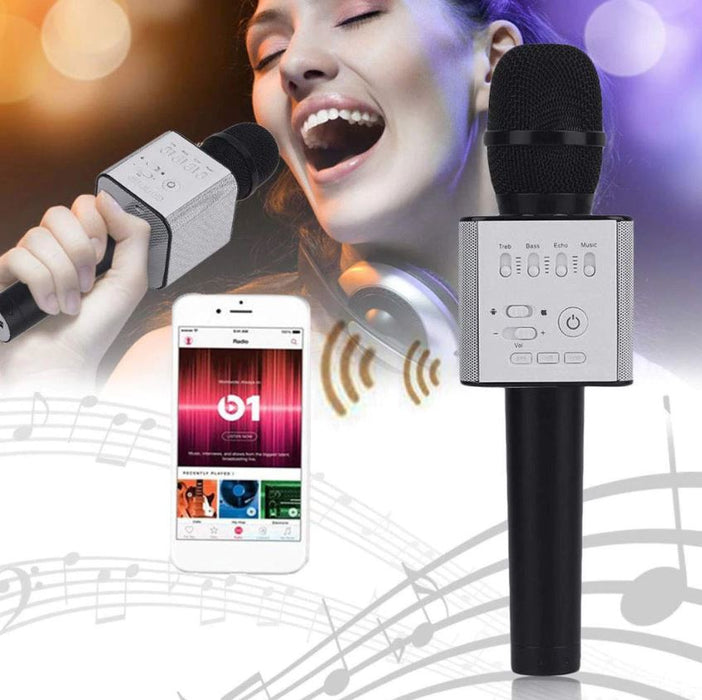 Karaoke Microphone Wireless Bluetooth Speaker Handheld Mic USB Player - Battery Mate