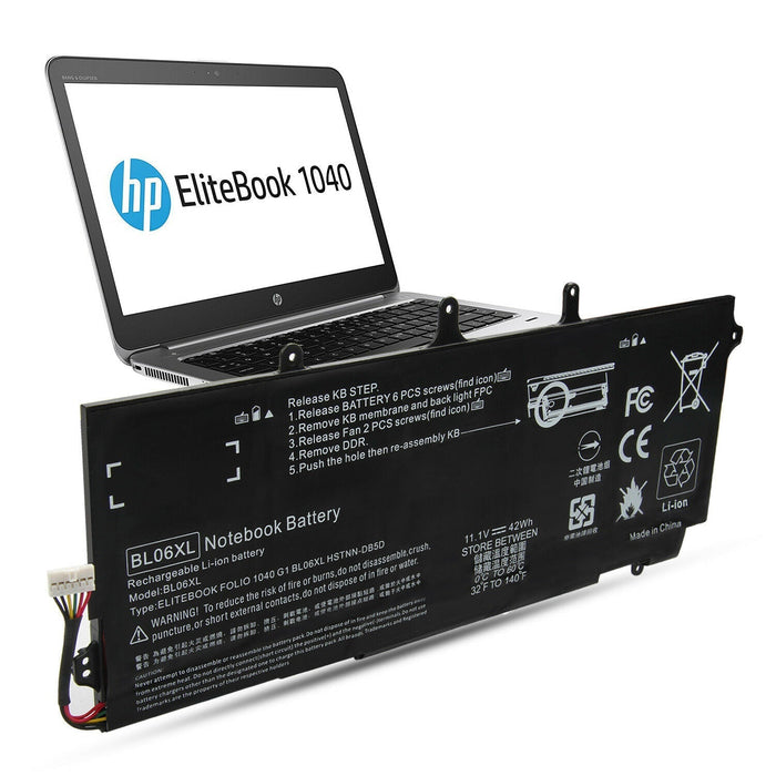 Laptop Battery for HP EliteBook Folio 1040 G1 G2 BL06XL 722297-001 722236-1C - Battery Mate