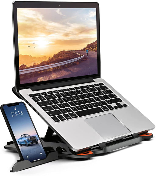 Laptop Stand Adjustable Multi-Angle + Phone Stand Portable Foldable Laptop Riser Notebook Holder - Battery Mate