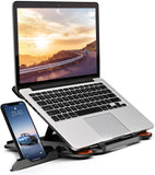 Laptop Stand Adjustable Multi-Angle + Phone Stand Portable Foldable Laptop Riser Notebook Holder