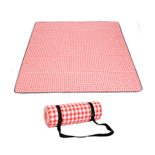 Load image into Gallery viewer, Large Picnic Blanket Premium Cashmere RED Rug Waterproof Mat Outdoor - Battery Mate