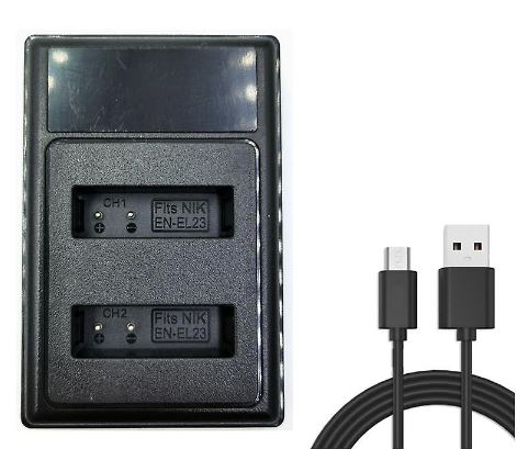 LCD Charger For Nikon EN-EL23 COOLPIX S810C P600 P900s B700 - Battery Mate